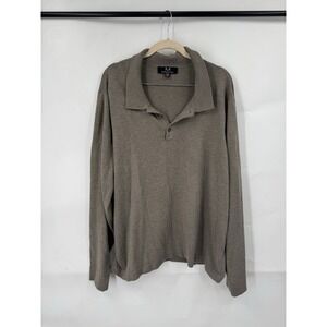 Magaschoni Sweater‎ Men XL Brown Academia Elevated Indie Preppy Long Sleeve Top